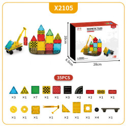 Mágneses építőjáték LELINO Build 35 db