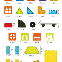 Mágneses építőjáték LELINO Diamond 45 db