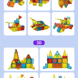 Mágneses építőjáték LELINO Diamond 45 db