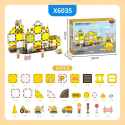 Mágneses építőjáték LELINO Fantasy Engineering 47 db