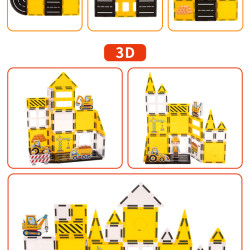 Mágneses építőjáték LELINO Fantasy Engineering 47 db