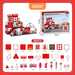 Mágneses építőjáték LELINO Fantasy Fire Control 48 db