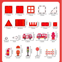 Mágneses építőjáték LELINO Fantasy Fire Control 48 db