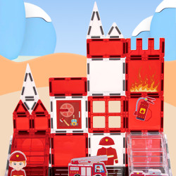 Mágneses építőjáték LELINO Fantasy Fire Control 48 db