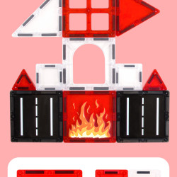 Mágneses építőjáték LELINO Fantasy Fire Control 48 db