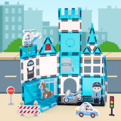 Mágneses építőjáték LELINO Fantasy Police 42 db