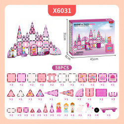 Mágneses építőjáték LELINO Fantasy Princess 58 db