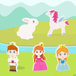 Mágneses építőjáték LELINO Fantasy Princess 58 db