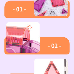 Mágneses építőjáték LELINO Fantasy Princess 58 db