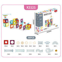 Mágneses építőjáték LELINO Roller 56 db