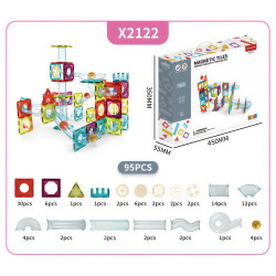 Mágneses építőjáték LELINO Roller 95 db