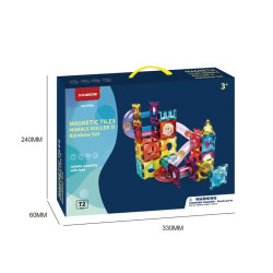 Mágneses építőjáték LELINO Roller 72db