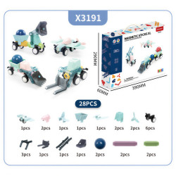 Mágneses csempe LELINO Sticks 28 db