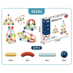 Mágneses építőjáték LELINO Sticks 32 db